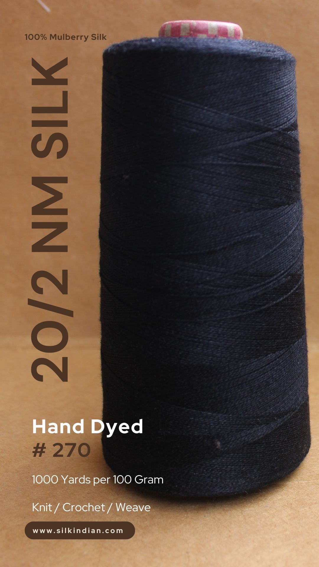 Mulberry Silk Yarn, 20/2, Colors