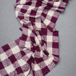 Eri Silk Huck Shawl with Cochineal