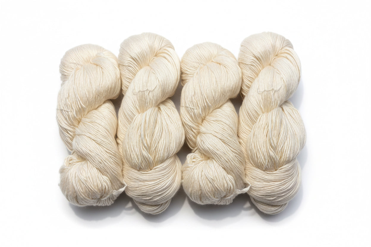 Mulberry Silk Yarn for weaving, knitting and dyeing at Golden Warp Yarn Co.