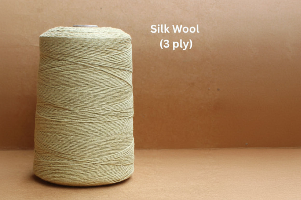 Silk Wool Blend, 20/2 X 3 ply, 500 g cone - Golden Warp Yarn Co