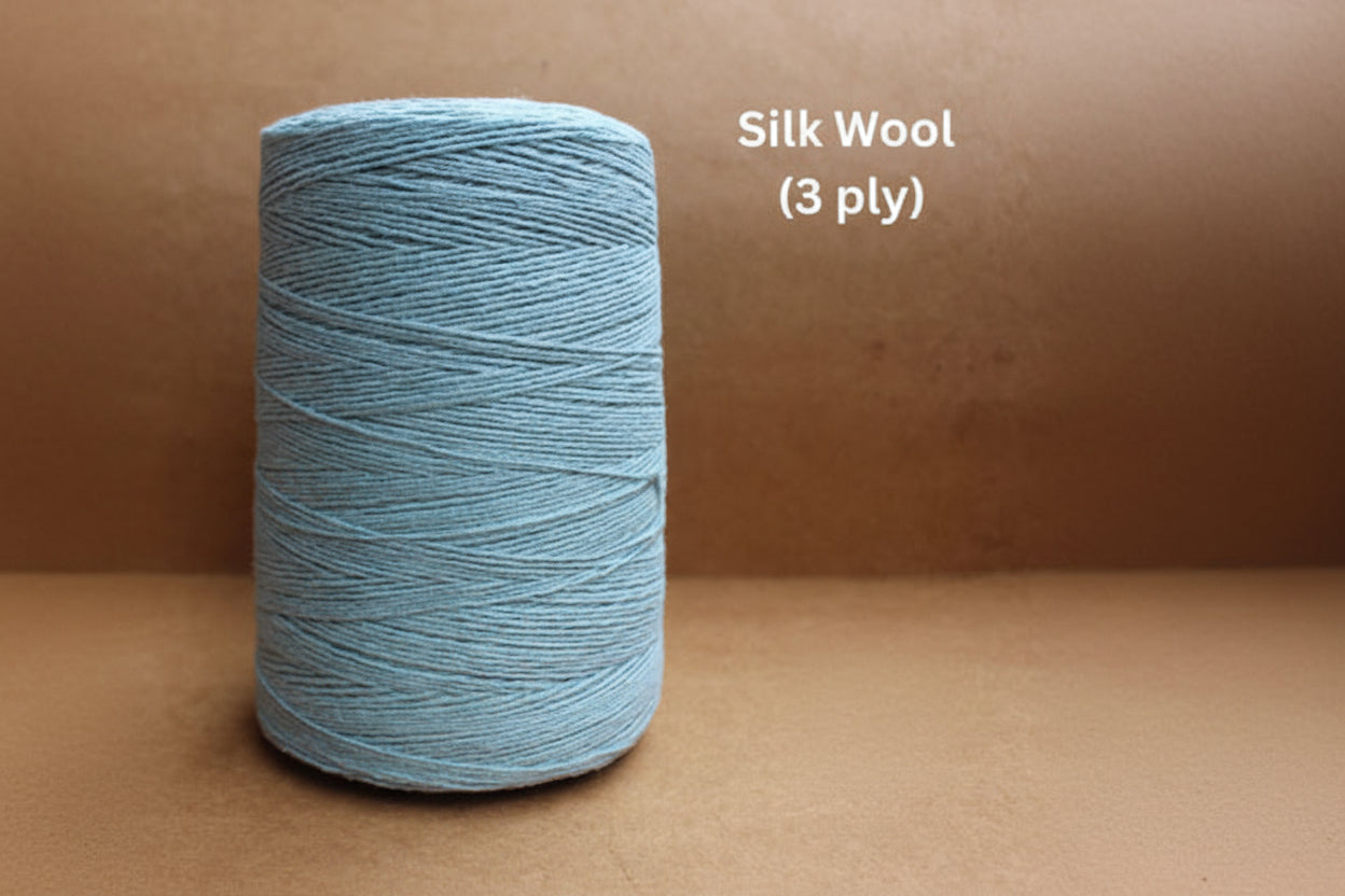 Silk Wool Blend, 20/2 X 3 ply, 500 g cone - Golden Warp Yarn Co