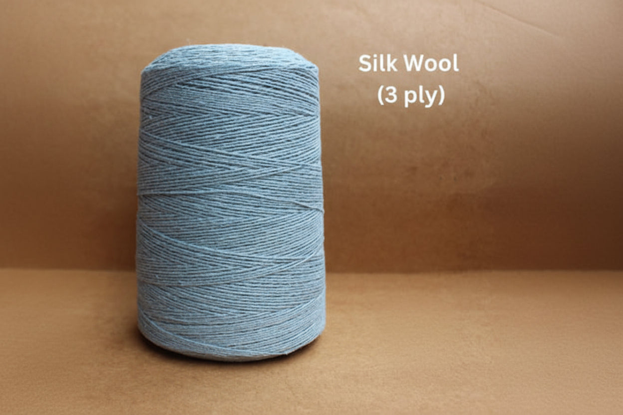 Silk Wool Blend, 20/2 X 3 ply, 500 g cone - Golden Warp Yarn Co