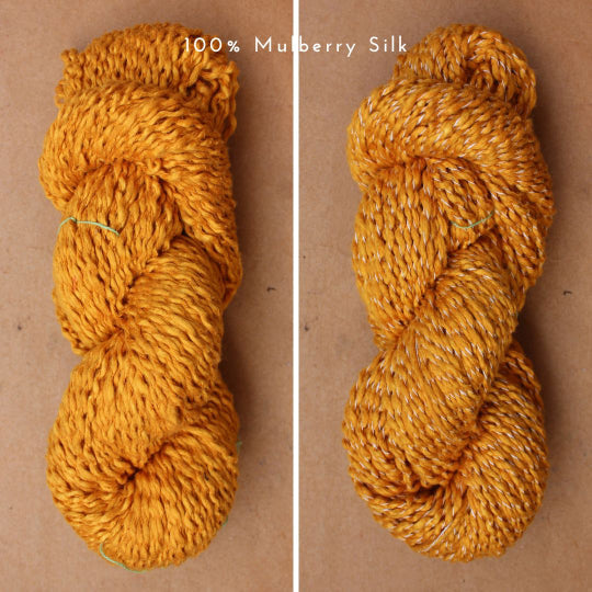 Silk Bouclé - Silk Bourette (Noil) - Golden Warp Yarn Co