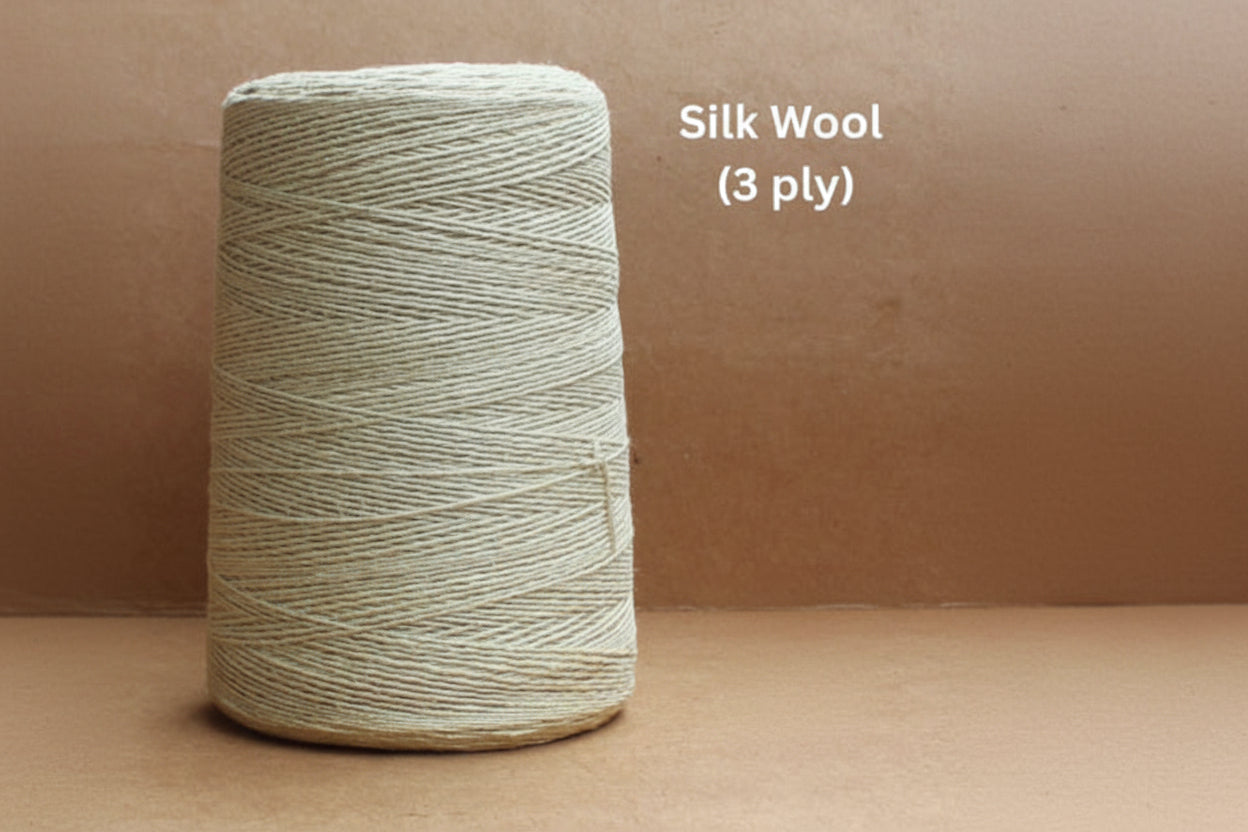 Silk Wool Blend, 20/2 X 3 ply, 500 g cone - Golden Warp Yarn Co