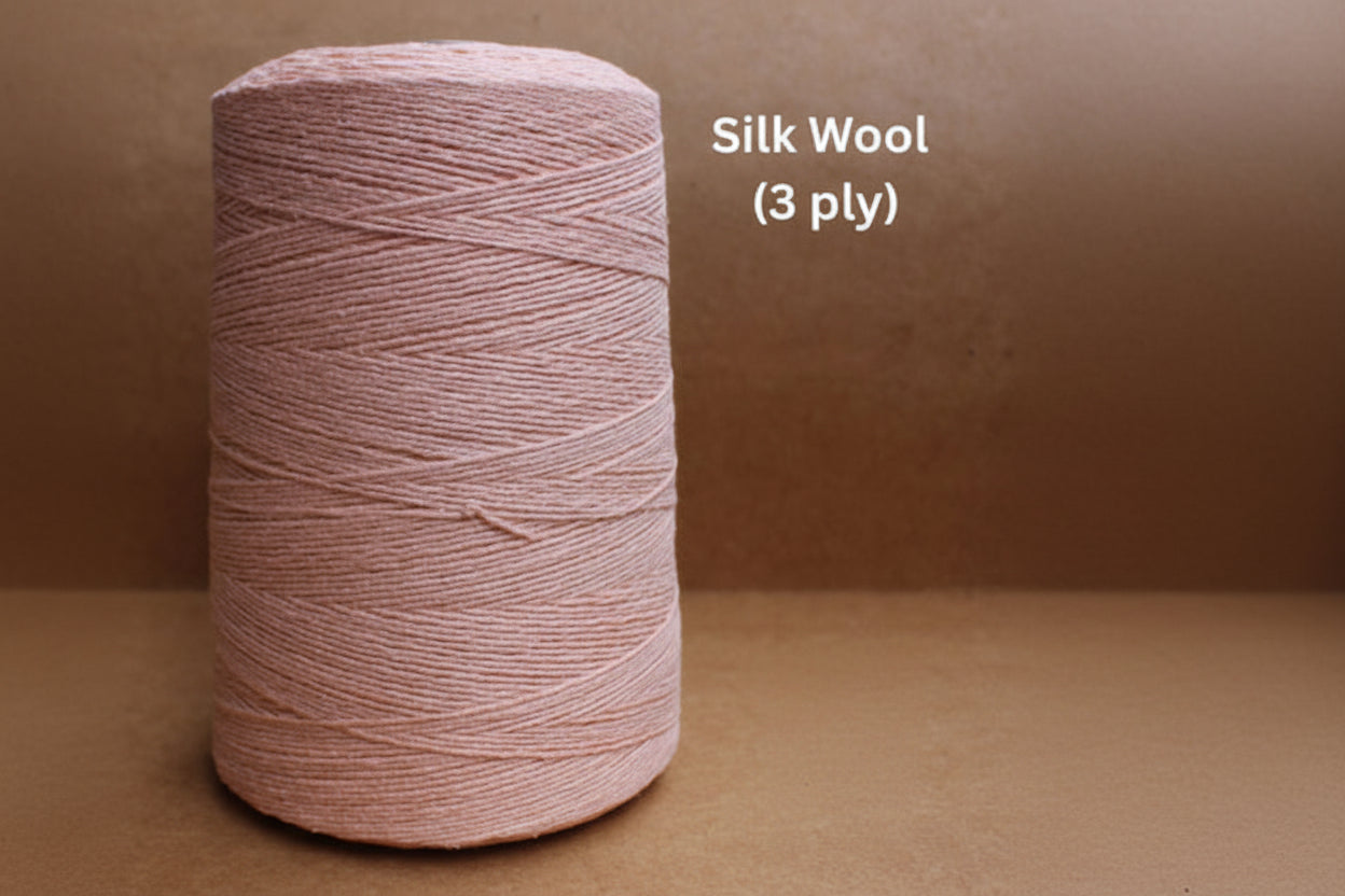 Silk Wool Blend, 20/2 X 3 ply, 500 g cone - Golden Warp Yarn Co
