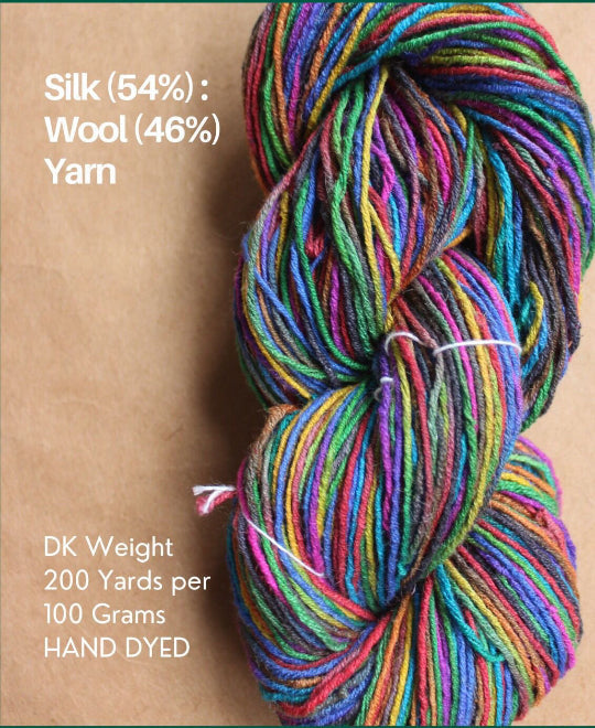 Silk Wool Blend, DK Weight yarn - Golden Warp Yarn Co