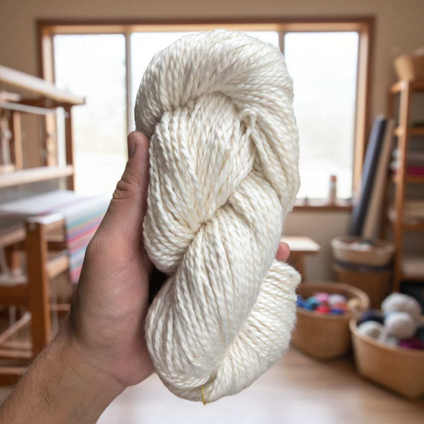 Silk Bouclé - Silk Bourette (Noil) - Golden Warp Yarn Co