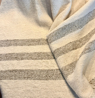 Blanket Tussah Mulberry Stripes