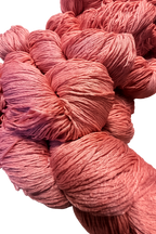 Tussah Silk Yarn DK Rose Coral at Golden Yarn Warp Co