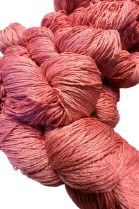 Tussah Silk Yarn DK Rose Coral at Golden Yarn Warp Co