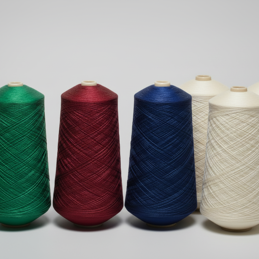 yarns on cones