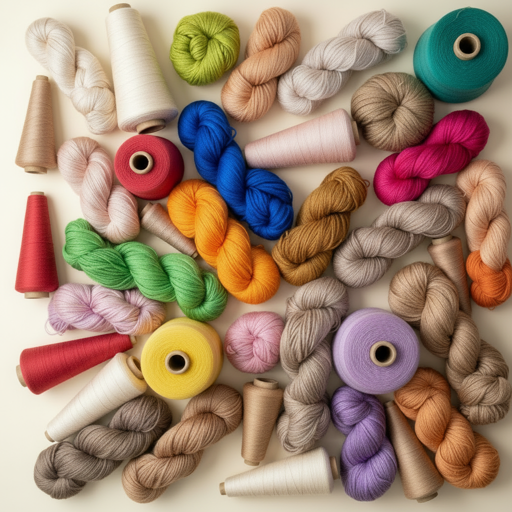 add a few cones and skeins in natural colors
