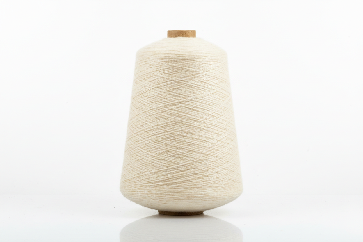 bleached yarn cone
