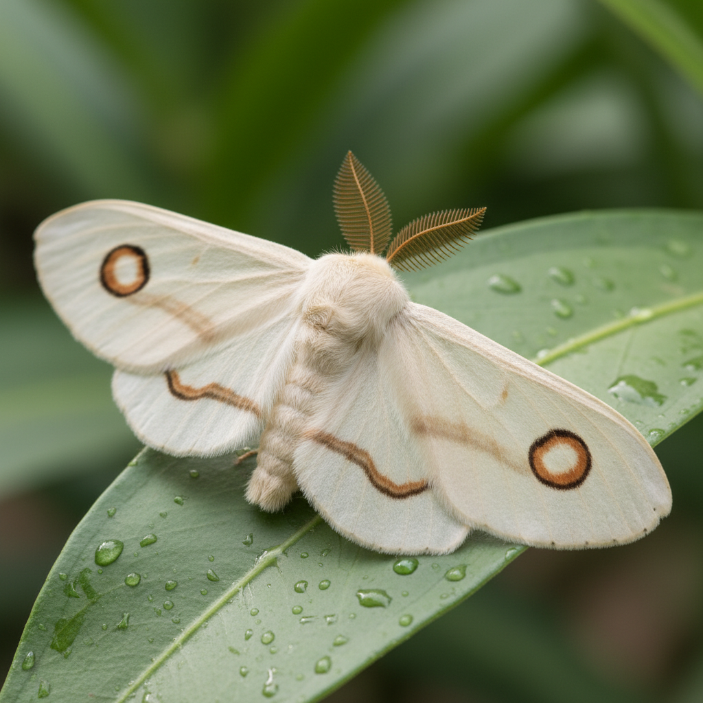 create a 323 X 335 image of an eri silk moth